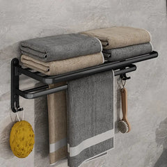 Multifunctional Bathroom Rack – Fold & Store