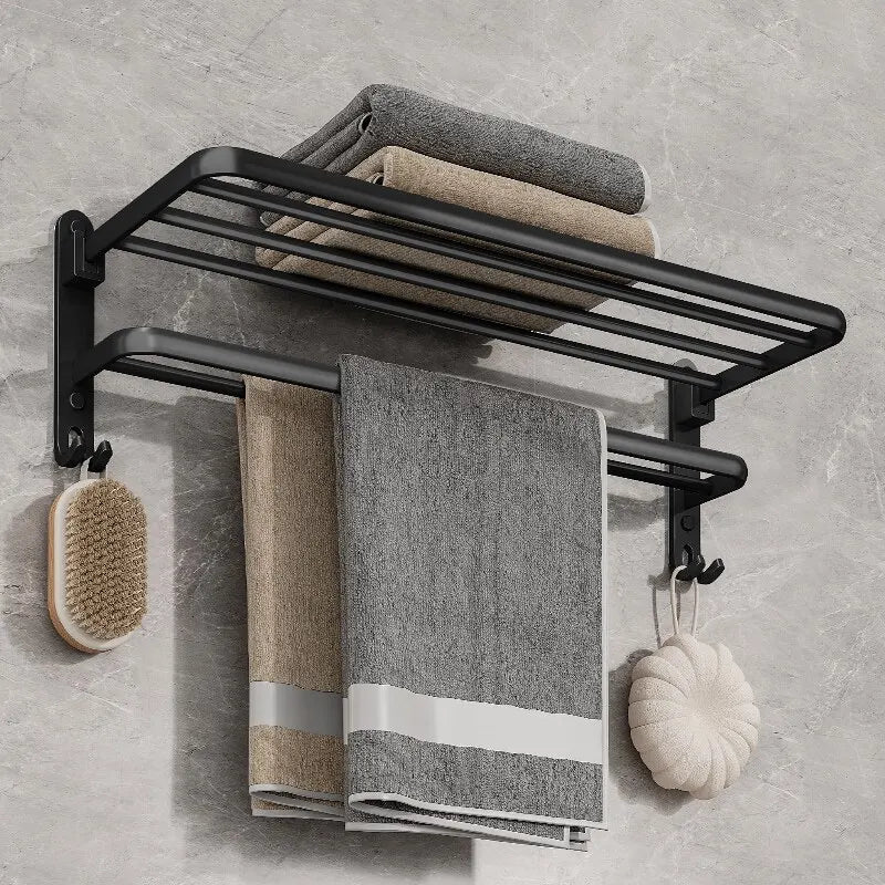 Multifunctional Bathroom Rack – Fold & Store